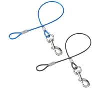 SGSCFG 2 Piezas De Cinturones De Cuerda De Cuerda De Mascotas, Correa para Mascotas, Línea De Senderismo Anti-Mordida, Al Aire Libre Al Aire Libre (Negro Y Azul).