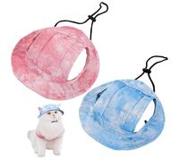 SGSCFG 2 Piezas De Sombrero De Protección Solar Mascota, Coraje De Pesca Ajustable, Orejas Expuestas Sombrero De Mascota, Accesorios De Bienestar Animal.