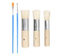 SGSCFG 3 Piezas Cabeza Redonda Y 2 Cepillos, Pintura Al Óleo para Niños, Bolígrafo De Pintura, Color De Cabeza Plana, Herramienta Artificial.