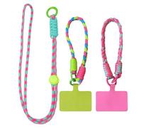 SGSCFG 3 Piezas De Cordones Trenzados Coloridos, Simples Cadenas Coles De Teléfonos Móviles, Remolque De Llavero Y Accesorios De Decoración De Teléfonos Móviles.