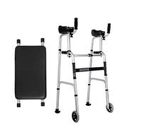 SGSG Andadores estándar, andadores para Personas Mayores, Altura Ajustable, Plegable, con Asiento para el Brazo, Equipo de rehabilitación para Caminar, Apto para Personas con discapacid