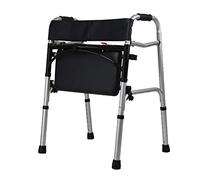 SGSG Bastón, Andador Plegable con Asiento para Personas Mayores | Andador bariátrico para Adultos Ligero | Ayuda de Movilidad con Asas de plástico duraderas para discapacitados: Ajustable, portát