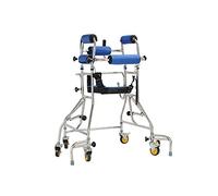 SGSG Bastón, Bastidor para Caminar de pie, ayudas para la Movilidad con el Dispositivo de rehabilitación de la Rueda del Asiento Plegable Ajustable en Altura, Andador de extremidades Inferiores p