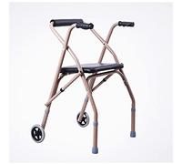 SGSG Bastón de Cuatro Patas para Ancianos discapacitados Walker con polea de Asiento Bastón Antideslizante Plegable con Marco para Caminar de Hospital
