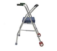SGSG Bastón para Caminar, Bastidor con Asiento Andador Andadores 2 Ruedas para Personas Mayores discapacitadas Ayuda de Movilidad Plegable para Ancianos Ligero, Compacto, Muy Ajustable