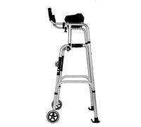 SGSG Equipo de rehabilitación para Caminar, andadores estándar con Dos poleas, andadores Plegables Ajustables en Altura para Personas Mayores y discapacitados