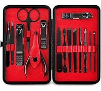 SGSG Pinzas para uñas Cortadoras de uñas Juego de 15 Piezas Tijeras para uñas domésticas Cortadoras de uñas de Acero Inoxidable Herramientas de manicura Cuchillo de pedicura para Adultos