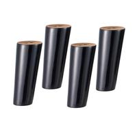 SGSKEIEY 4 Piezas 8 cm Aumento Patas de Madera para Muebles, Roble Cónicas Patas de Mesa Placas de Montaje y Tornillos para Sofá Cama,Estantería (10cm)