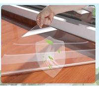 SGSKEIEY Mantel Hule Transparente PVC para Mesas Rectangular, Policloruro de Vinilo para Exterior y Cocina Lámina de Protección de Mesa Tamaño Deseado (90x90cm,Transparentes1.5mm)