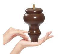 SGSKEIEY Patas de Madera para Muebles,Patas de Repuesto de Eje torneado de Madera Maciza con Perno M8 para Muebles con Pernos preperforados (13cm-4pcs,Screw)