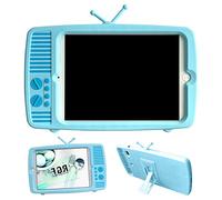 SGVAHY Funda de silicona suave para iPad 2/3/4 (9,7 pulgadas), diseño de dibujos animados en 3D con forma de TV y soporte a prueba de golpes, funda protectora (iPad 2/3/4 (9,7 pulgadas), color azul