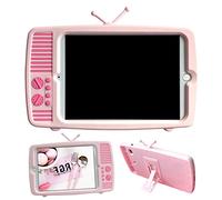 SGVAHY Funda de silicona suave para iPad 2/3/4 (9,7 pulgadas), diseño de dibujos animados en 3D con forma de TV y soporte a prueba de golpes, funda protectora (iPad 2/3/4 (9,7 pulgadas), color rosa