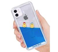 SGVAHY Funda para iPhone 13, 3D Dynamic Blue Liquid Floating Ducks and Pirate Ship Soft Silicone Bumper Quicksand Hard Back Case para iPhone 13
