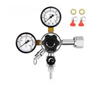 SGYEPOCFQ co2 Regulator, Regulador de presión de CO2 for Cerveza de Barril de Doble Calibre CGA-320 de 0 a 3000 PSI con válvula de Alivio.,for kegerator(EU Regulation)