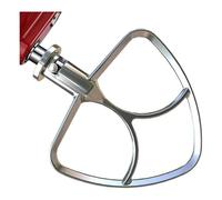 SGYEPOCFQ Mixer attachments, 2 batidores Planos de Acero Inoxidable, compatibles con batidoras de pie KitchenAid de 4,5 a 5 Cuartos de galón, sin Revestimiento, Aptos for lavavajillas.