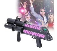 SgyGlyn Lanzador de Confeti eléctrico, cañón Lanzador de Confeti portátil con Luces, Recargable, para Eventos Especiales, Fiestas, Clubes, Bodas, conciertos, Iluminado