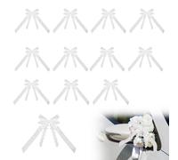 SGYKJ 12 lazos blancos para coche de boda, para antena de coche, para decoración de coche, para bodas, fiestas, cumpleaños, regalos.