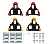 SGYKJ Paquete de 4 calas de Bicicleta compatibles con calas SPD SL, Pedales de Bicicleta de Carretera, calas SPD para Zapatillas de Ciclismo, Juego de Placas de Cala para Pedales de Bicicleta para