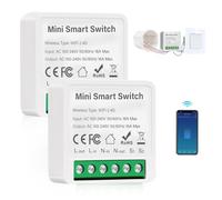 SGZIOO 2Pcs Interruptor Wifi, Interruptor Inteligente Wifi Smart Life Compatible con Alexa y Google Home, Interruptores Inteligentes, Control de App y Función de Temporizador