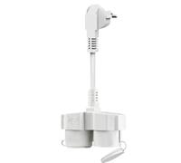 SGZIOO Enchufe Doble para Toma de Corriente, Regletas Enchufes Doble con Cable Prolongador Corto, Ladron Enchufes Resistente al Agua, 16A/250V/3000W, Enchufe Adaptador para Interior y Exterior