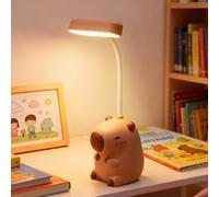 SGZIOO Lampara Escritorio Infantil, Carpincho Flexo Infantil, Lampara Escritorio Niño Sin Cable con Lámpara Regulable, Control Táctil, Lámpara Escritorio Led para Niña Chico Estudiar