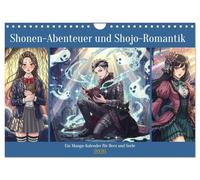 Sh¿nen-Abenteuer und Sh¿jo-Romantik - Ein Manga-Kalender für Herz und Seele (Wandkalender 2026 DIN A4 quer), CALVENDO Monatskalender: Shonen und Shojo Manga- Kalender für Herz und Seele