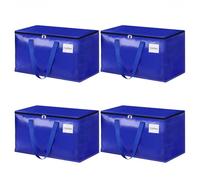SH-RuiDu 4 bolsas de 92 l para mudanza, grandes plegables, bolsas de almacenamiento con cremalleras y asas para mudanzas, viajes, camping