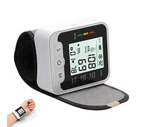 SH-RuiDu Monitor de presión arterial de muñeca, portátil, alimentado por batería, monitor digital BP con transmisión de voz, pantalla LCD grande para uso doméstico