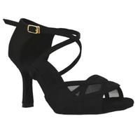 SH. SHUTUP.DANCE Zapatos latinos de malla para mujer, sandalias de salón de baile de tango, bombas de jazz, tacón personalizado, tacones de baile profesionales, Black, 39.5 EU
