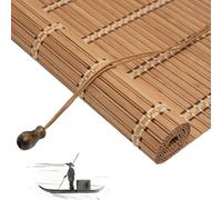 Sh000ad Persiana de Bambú Enrollables,Estor Bambú Natural para Interior y Exterior,Cortinas Opacas,Parasol para Balcón,Estores para Ventanas,Jardín,Patio,Personalizado,Ancho x Alto (90cm x 130cm)