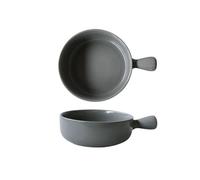 sH7pE5xj8m Plato para hornear Cuenco de arroz al horno 500ML, cuenco cerámica for ensalada frutas, bandeja for hornear con un solo mango, plato for desayuno for el hogar Cazuela(Grey)