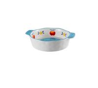 sH7pE5xj8m Plato para hornear Horno circular de cerámica doble hoja 1000 ml con placa for hornear, ideal for preparar queso, arroz y ensalada, plato hondo Cazuela(Blue)