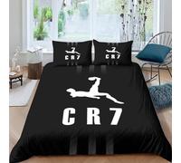 SHAARI Cristiano Ronaldo Fundas Nórdicas Cama 90 de 3 Piezas - Fundas Poliéster Nórdico 150x200cm con 2 Fundas de Almohada 50x75cm