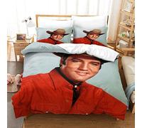 SHAARI Elvis Presley Fundas Nórdicas Cama 90 de 3 Piezas - Fundas Poliéster Nórdico 150x200cm con 2 Fundas de Almohada 50x75cm