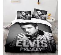 SHAARI Elvis Presley Fundas Nórdicas Cama 90 de 3 Piezas - Fundas Poliéster Nórdico 150x200cm con 2 Fundas de Almohada 50x75cm