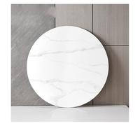 SHAARI Lazy Susan Para Mesa, Mesa Giratoria De MáRmol Con Superficie De Piedra, No Requiere Montaje, RotacióN Suave(White,60cm diameter)