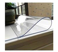 SHAARI Mantel Transparente Mantel De PVC Rectángulo 1,5 Mm, 2 Mm, 3 Mm Tapete De Plástico para Mesa Escaldar Y Resistente Al Agua Almohadilla Protectora Transparente (1.5mm,80X120cm)