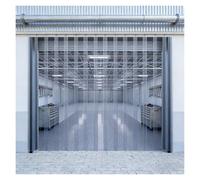 SHAARI Tira De Vinilo Transparente De Pvc Puertas, Cortina para Puertas De Congeladores para Almacenes, Instalaciones Industriales(105x260cm/41.34x102.36in)