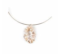 Collar Mujer Shabama Mississippi Luxe Latón Bañado en flash dorado Perlas 13 cm