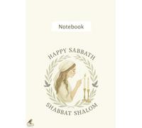 Shabbat Shalom Notebook - A4 Jewish Sabbath Journal by Sparrow Paper Co. | Perfect Bound, 160 Ivory Pages | Elegant Candle Lighting Cover | Shabbat Reflections, Torah Study, Prayer Notes