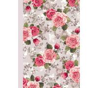 Shabby Chic Floral Pink Rose Aesthetic Style Journal Composition Notebook