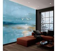 Shabby Chic Papel Pintado Efecto 3D 250 x 175 cm, Papel tapiz fotográfico Abstracto Océano Animal Pájaro Fotomurales Pared Tejido No Tejido Moderna Decoración De Pared Sala Cuarto Oficina Salón