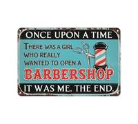 Shabby Chic Póster Una chica realmente quería abrir una barbería Con refranes Carteles de reglas para Club,Entusiastas del camping,Dormitorio,Hogar S