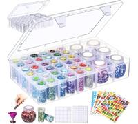 SHABD Caja de Almacenamiento para Pintura con Diamantes con 42 Cajas de Almacenamiento con Cuentas de Rejilla para Manualidades con Diamantes y Cuentas de Joyería