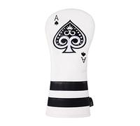 SHABIER Funda de Madera para Cabeza de Golf Poker Ace Golf (Cubierta Blanca para Conductor)