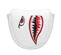 SHABIER Funda para mazo de golf con diseño de tiburón tigre para palo de golf (blanco)