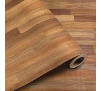 Shackcom Suelo Vinilo Autoadhesivo Efecto Madera Marrón, Rollo 40x1000cm (4m²), Impermeable y Resistente al Desgaste, Pegatina de Suelo DIY para Cocina, Baño, Salón y Dormitorio