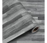 Shackcom Suelo Vinilo Autoadhesivo PVC Efecto Madera Gris, Rollo 40x1000cm (4m²), Impermeable Resistente al Desgaste, Pegatina Renovación Suelo DIY para Salón Cocina Dormitorio