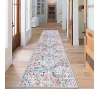 SHACOS Alfombra de Pasillo Antideslizante Larga 60x240cm Alfombra de Corredor Cocina Lavable a Máquina Boho Alfombra de Área Fina Suave para Pasillo, Entrada, Cocina, Lavandería, Dormitorio