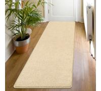 SHACOS Alfombra de Pasillo Beige 60x180cm Alfombra de Corredor Antideslizante Lavable Alfombra de Cocina Absorbente Alfombra Entrada Interior Larga Atrapapolvo para Pasillo, Cocina, Lavandería